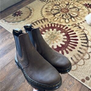 Brown Leather Doc Martens Chelsea Boots